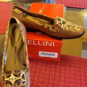 8W Cognac "Bobcat" style BELLINI loafers NIB
